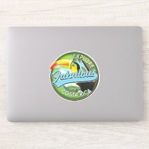 Pegatina Explora el logotipo de fabuloso costa rica