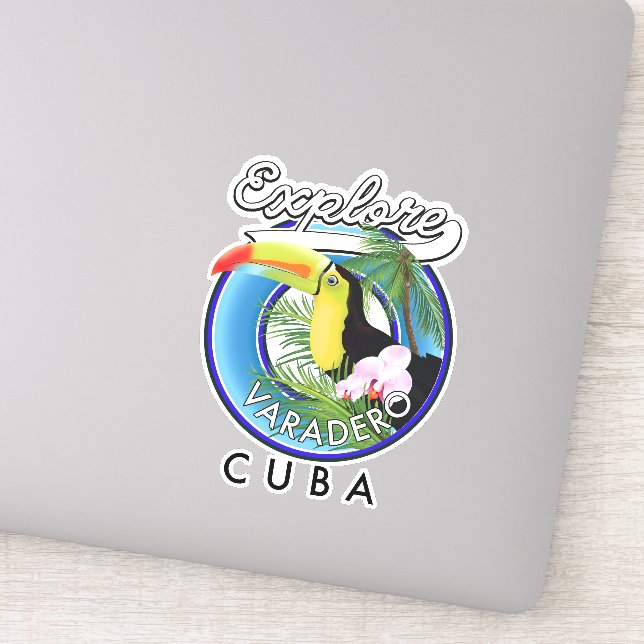 Pegatina Explora el logotipo de viaje de Varadero Cuba (Detalle)