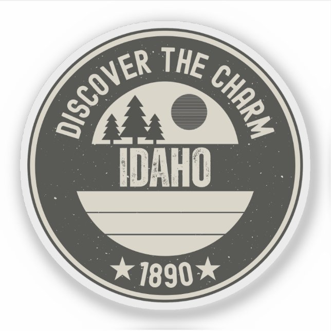 Pegatina Explora Idaho: Diseños para cada enamorado (Anverso)