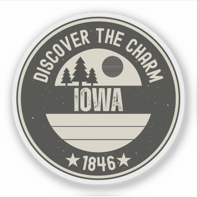 Pegatina Explora Iowa: Diseños para cada enamorado (Anverso)