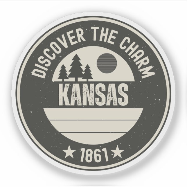 Pegatina Explora Kansas- Diseños para cada enamorado (Anverso)