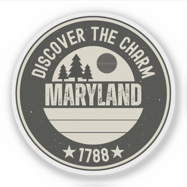 Pegatina Explora Maryland: Diseños para cada enamorado (Anverso)