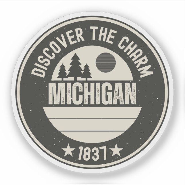 Pegatina Explora Michigan: Diseños para cada enamorado (Anverso)