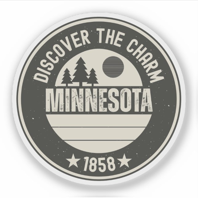 Pegatina Explora Minnesota- Diseños para cada enamorado (Anverso)