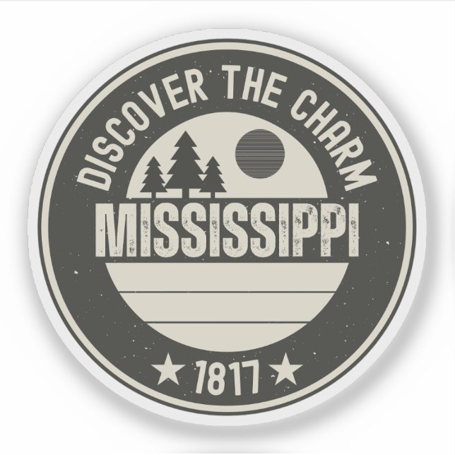 Pegatina Explora Mississippi: Diseños para cada enamorado (Anverso)