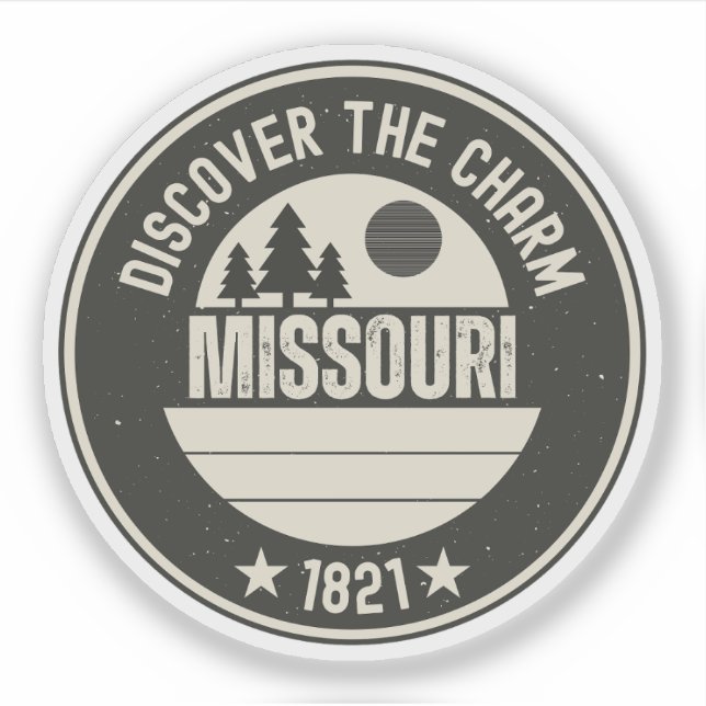 Pegatina Explora Missouri- Diseños para cada enamorado (Anverso)