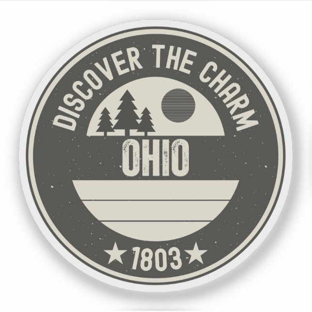 Pegatina Explora Ohio: Diseños para cada enamorado (Anverso)