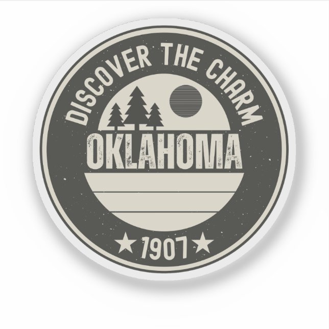 Pegatina Explora Oklahoma: Diseños para cada enamorado (Anverso)