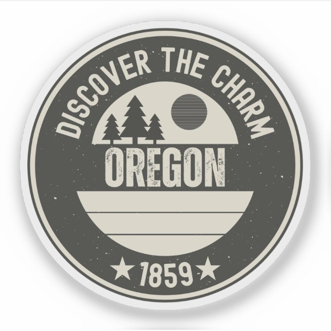 Pegatina Explora Oregon: Diseños para cada enamorado (Anverso)