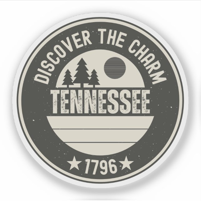 Pegatina Explora Tennessee: Diseños para cada amante (Anverso)