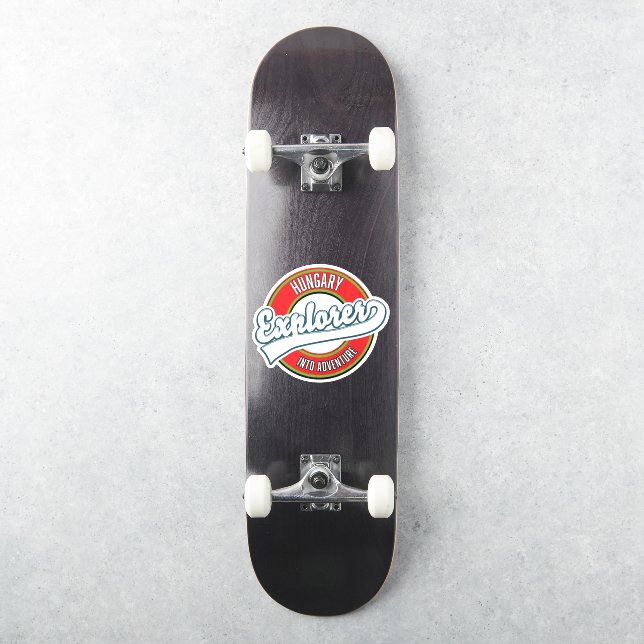 Pegatina Explorador de Hungría sobre el logo de la aventura (Monopatín)