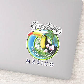 Pegatina Explorar el logo retro de Troncones México