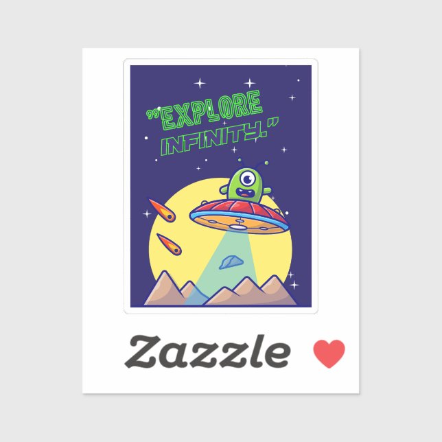 Pegatina Explorar infinito (Hoja)