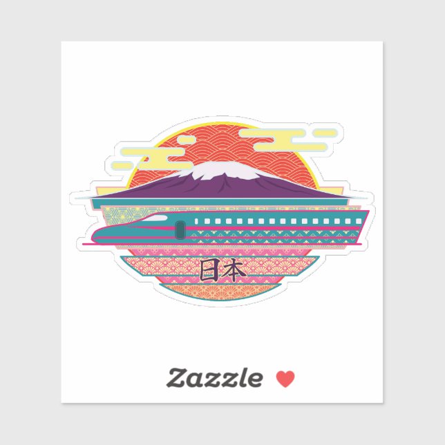 Pegatina Explorar Japón (Hoja)