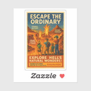 Pegatina Explorar las maravillas naturales del infierno - e