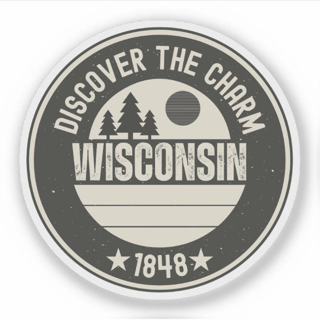 Pegatina Explorar Wisconsin- Diseños para cada amante (Anverso)