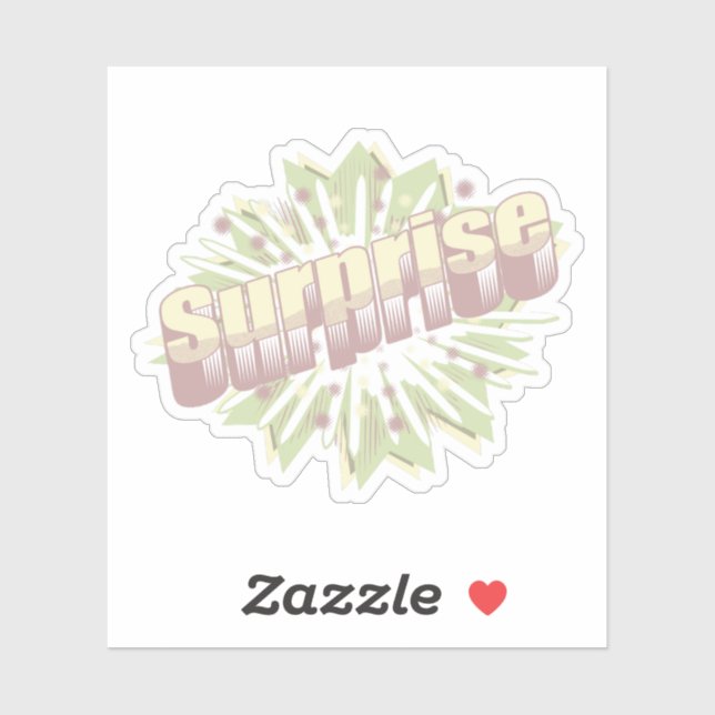 Pegatina Explosión de onomatopoyía de sorpresa (Hoja)