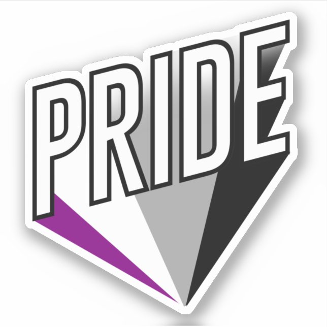 Pegatina Explosión del Orgullo Asexual (Anverso)