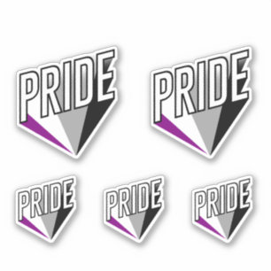 Pegatina Explosión del Orgullo Asexual