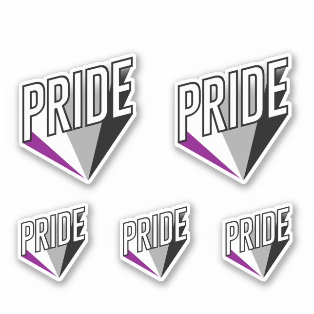 Pegatina Explosión del Orgullo Asexual (Anverso)