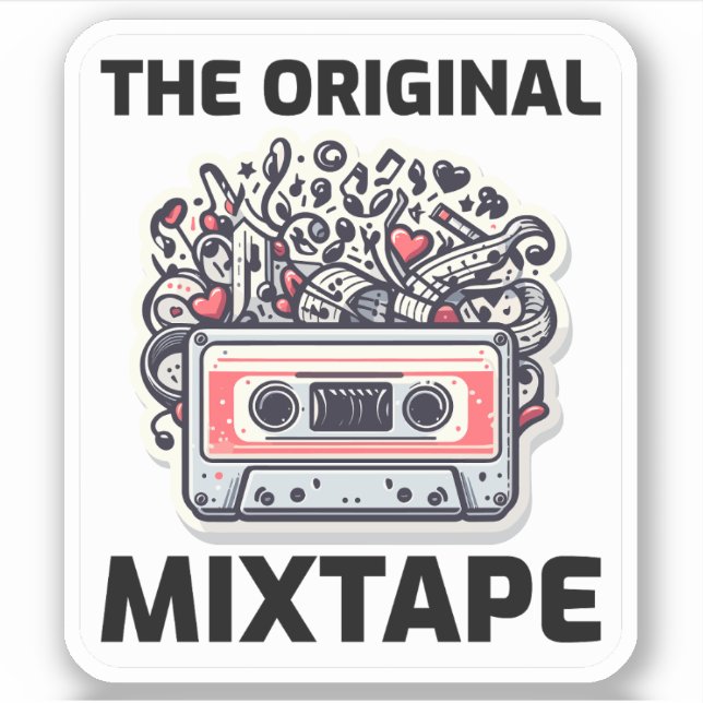 Pegatina Explosión musical: La magia de la mixtape de los a (Anverso)