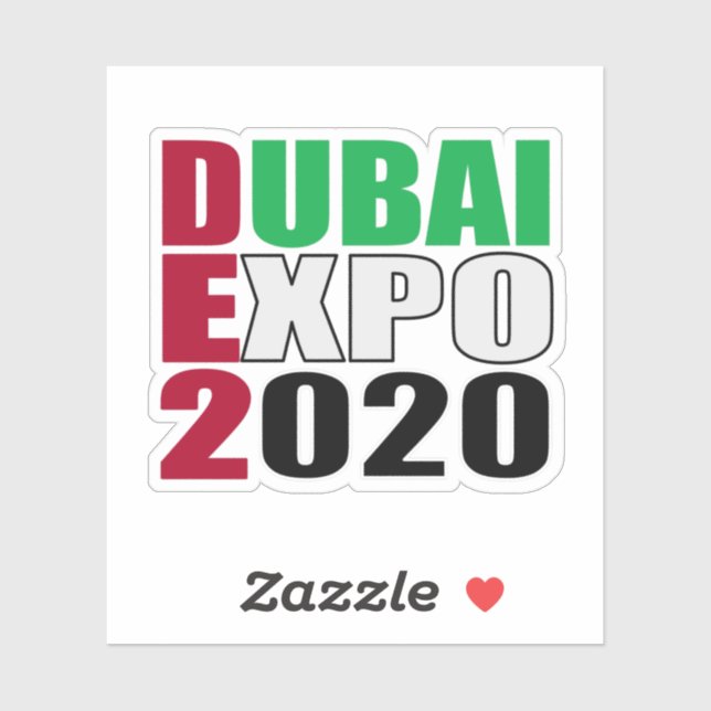 Pegatina exposición de dubai 2020 (Hoja)