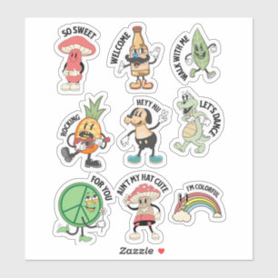 Pegatina ¡Exprésate en Kawaii! Carácter divertido