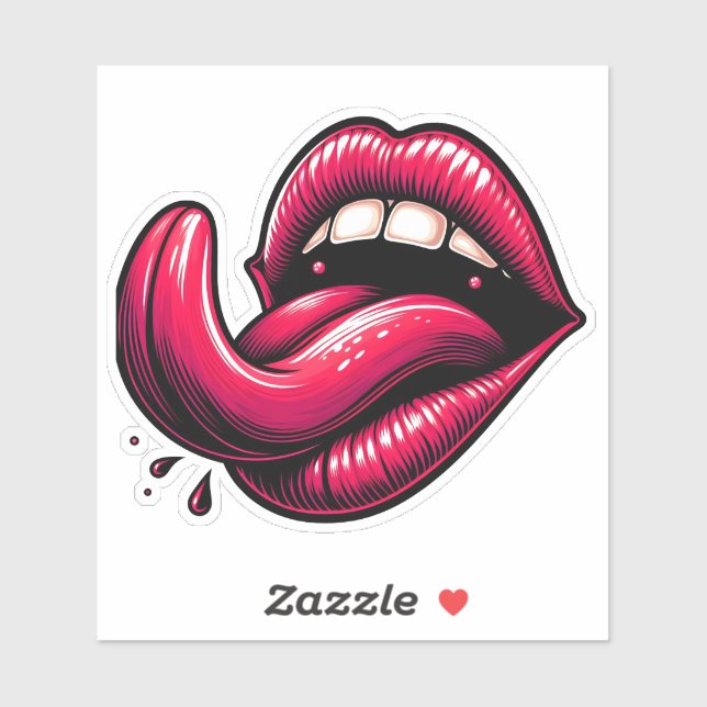 Pegatina Expresión audaz de un mensaje vibrante y motivacio (Hoja)