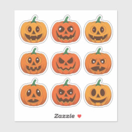 Pegatina expresivo de Jack-o’-Lantern frente a la