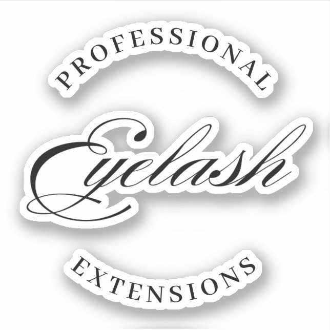 Pegatina extensiones de lash profesionales salón de belleza (Anverso)