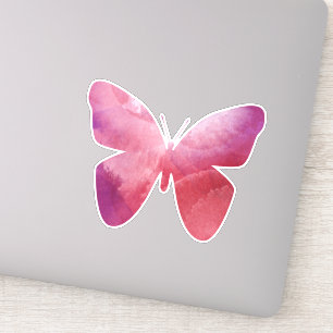 Pegatina Extraña libertad de mariposa rosa