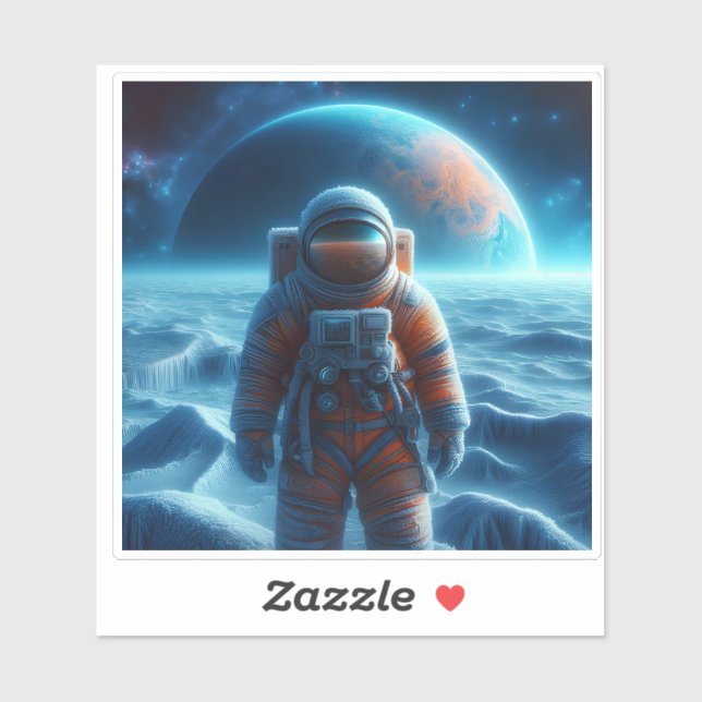 Pegatina Extranjero World Explorer Under Distant Planet (Hoja)