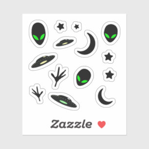 Pegatina Extranjeros y naves espaciales