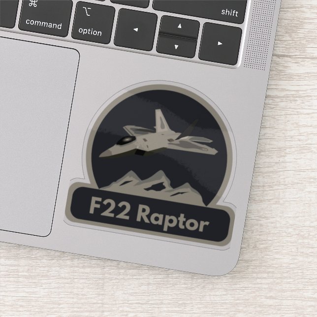 Pegatina F22 Raptor Jet Fighter (Detalle)