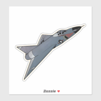 Pegatina F-102 Delta Dagger, avión interceptor
