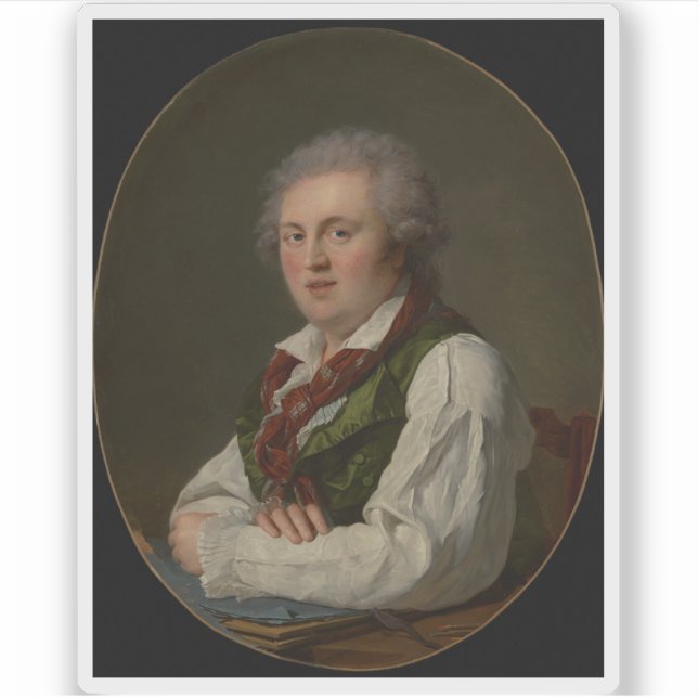 Pegatina F.X. Fabre: Retrato de Laurent-Nicolas de Joubert (Anverso)