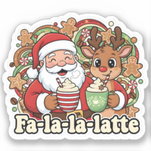 Pegatina Fa-la-la-Latte