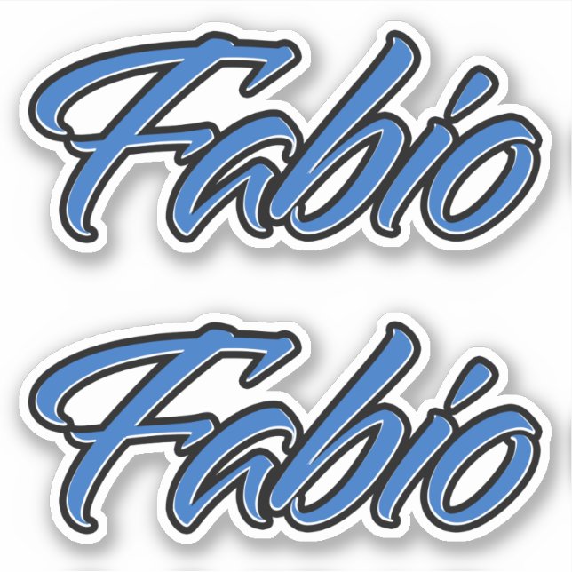 Pegatina Fabio Name blue Aufkleber Sticker Stickerset (Anverso)