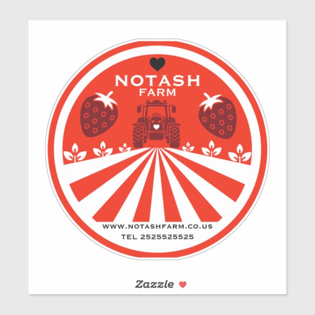 Pegatina Fábrica de fresa (Hoja)