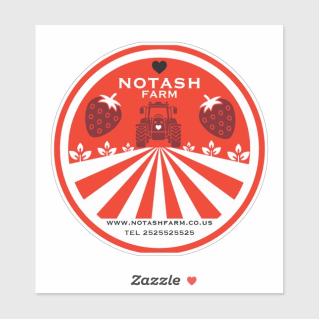 Pegatina Fábrica de fresa (Hoja)