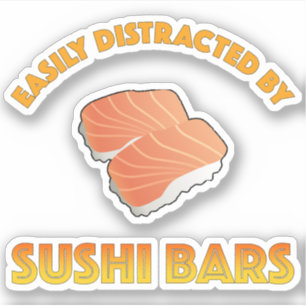 Pegatina Fácilmente Distraído Por Barras De Sushi