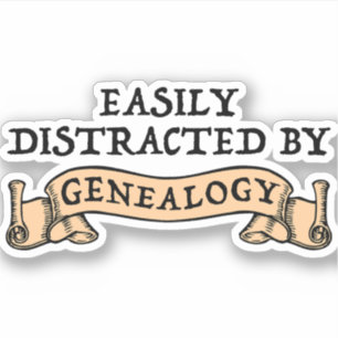 Pegatina Fácilmente Distraído Por Genealogía
