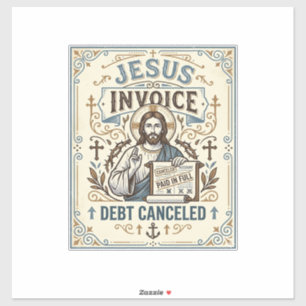 Pegatina Factura de Jesús Deuda Cancelada Factura de Jesús 