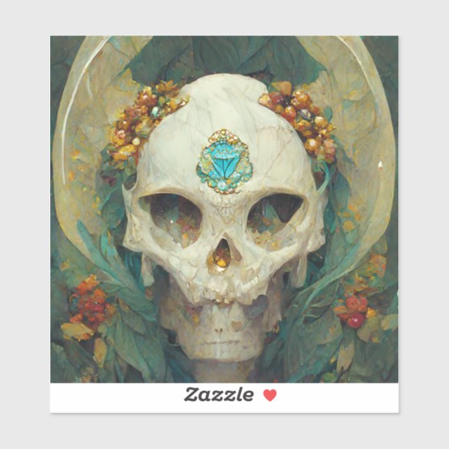 Pegatina Fae Skull Fantasy (Hoja)