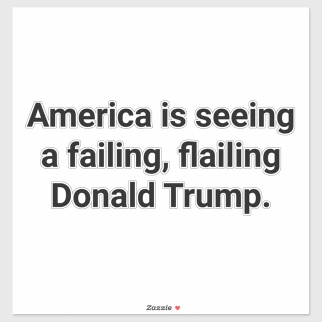 Pegatina Failing Flailing Trump Hankamer Artjunkhaus Comic (Hoja)