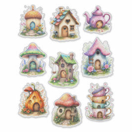 Pegatina Fairy Houses Style #2 Sticker Sheet