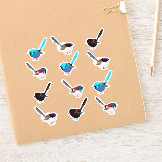Pegatina Fairy Wrens (Cuaderno)