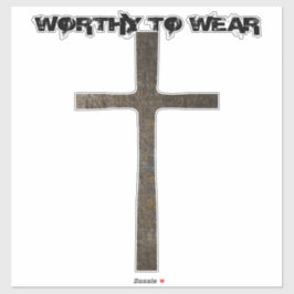 Pegatina Faith Cross Armor- Vale La Pena Usar