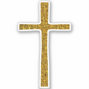 Pegatina Faith Cross Gold