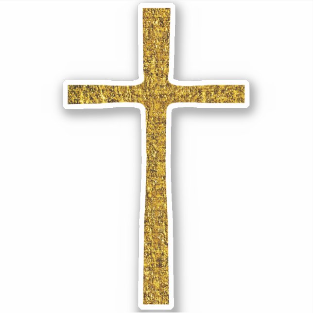 Pegatina Faith Cross Gold (Anverso)